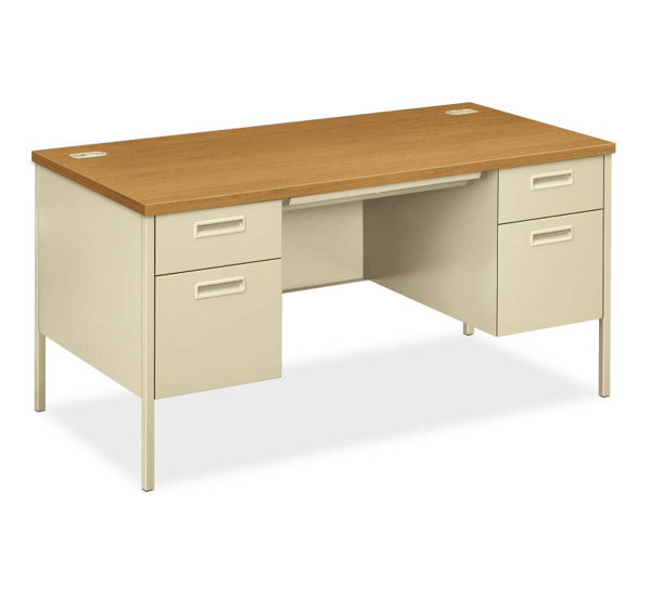 HON Metro Classic Computer Desk with Pedestals Wayfair